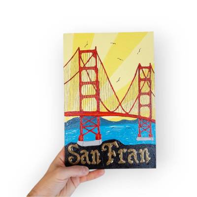 San Francisco Leinwandbild handgemalt Einzelstück