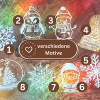 Suncatcher Sticker Schneekugel - Winter Sonnenfänger selbstklebend Fenstersticker - opaler Fensteraufkleber - zero waste Bild 8