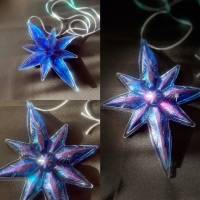 Stern aus Resin Gießharz blau und lila Bild 1