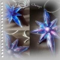 Stern aus Resin Gießharz blau und lila Bild 2