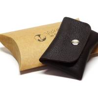 Karten Etui Geldbörse Echtes Leder Cards and Cash Buffalo Mocca by Vickys World - Card Wallet Bag Bild 1