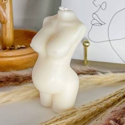 Mama Body | Schwanger Baby Kerze Sojawachs | Handmade, Geschenk | vegan