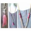PINKIES PEARLS/kette/bettelkette/schmuck/lange kette/quaste/kette mit tassel/geschenk für sie/pink/edel/rosa/rockabilly/perlenkette Bild 4