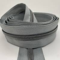 Reißverschluss Smoky, breit, graues Band, Schiene in gunmetal Bild 2