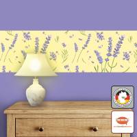 Vlies Bordüre: Lavendelblüten - optional selbstklebend - 20 cm Höhe Bild 9