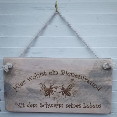 Imker Türschild, Bienenfreund in Liebe