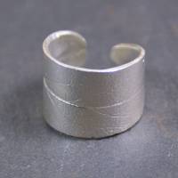 Salbeiblatt-Ring aus 999 Feinsilber - Größe 53 - handgemacht Bild 5