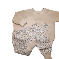 Babykleidung Mädchen, Babyset 3-teilig, Pumphose, Sweatshirt, Hut, Größe 68 Bild 4