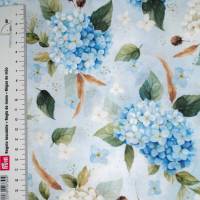 19,00 EUR/m Meterware blaue und weiße Hortensien Hoffmannfabrics Designerstoff für Taschen Kissen Tischdeko Accessoires Bild 3