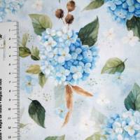19,00 EUR/m Meterware blaue und weiße Hortensien Hoffmannfabrics Designerstoff für Taschen Kissen Tischdeko Accessoires Bild 4