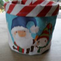 Weihnachtsverpackung / Utensilo / Stoffkörbchen / Aufbewahrungsbox / Brötchenkorb / Weihnachten / Geschenk / Deko Bild 3