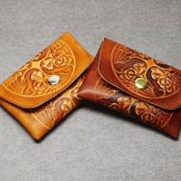 Karten Etui Geldbörse Echtes Leder Cards and Cash Dragons Dark by Vickys World - Card Wallet Bag Bild 6