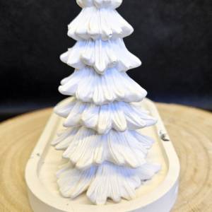 Fabelhaftes Tablett mit Tannenbaum und glänzendem Silbereffekt - Weihnachtsdekoration für jeden Anlass Bild 3