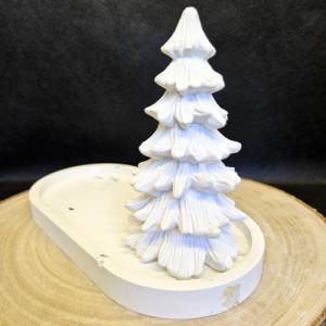 Fabelhaftes Tablett mit Tannenbaum und glänzendem Silbereffekt - Weihnachtsdekoration für jeden Anlass Bild 4