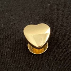 Schraubniete Heart, gold / Buchschraube/ 2 Stück Bild 1