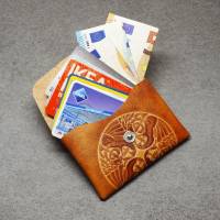 Karten Etui Geldbörse Echtes Leder Cards and Cash Dragons Light by Vickys World - Card Wallet Bag Bild 2