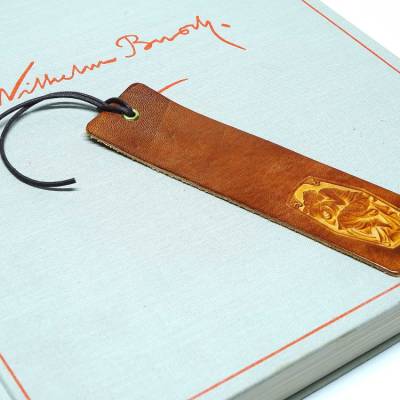 Leder Lesezeichen aus Rindleder - OX Lion Biedermeier Josefine by Vickys World
