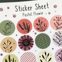 Flower Dots pastel | Boho | Aufkleber Bulletjournal | Journal Sticker | runde Aufkleber Bild 3