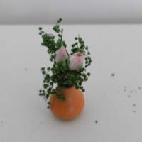 Miniatur Blumenvase - Puppenhaus Tisch  oder zur Dekoration oder zum Basteln - Wichteltür Krippenbau Feengarten Bild 2