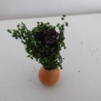 Miniatur Blumenvase - Puppenhaus Tisch  oder zur Dekoration oder zum Basteln - Wichteltür Krippenbau Feengarten Bild 3