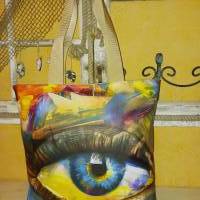 Designer Handtasche "Das Auge" Kunstledertasche Shopper Cityshopper hochwertig Handmade Bild 3