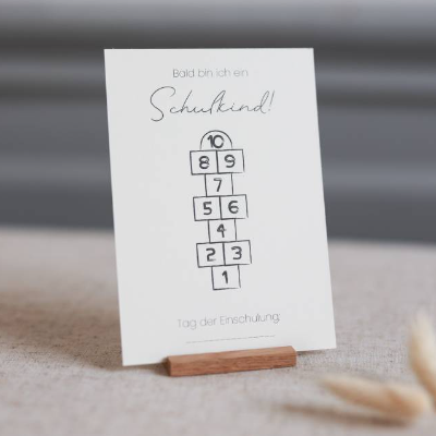 Countdown Schule | 10 Wochen bis zur Einschulung | Karte zum Ausmalen | Tischdekoration | Bald Schulkind | Schulstart