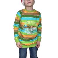 Handmade Pullover für Kinder - Größe 128 buntes Langarmshirt mit Motiv Bild 1