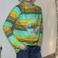Handmade Pullover für Kinder - Größe 128 buntes Langarmshirt mit Motiv Bild 10