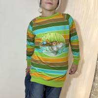 Handmade Pullover für Kinder - Größe 128 buntes Langarmshirt mit Motiv Bild 7