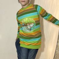 Handmade Pullover für Kinder - Größe 128 buntes Langarmshirt mit Motiv Bild 8