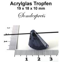 Acrylglas Perlen Tropfen - silbergrau - ca. 19x18x10 mm Bild 1