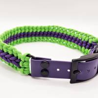 Hundehalsband, Paracordhalsband, Neon Grün, Lila, verstellbares Halsband, Halsumfang 41 bis 47 cm, Sofortkauf Bild 2