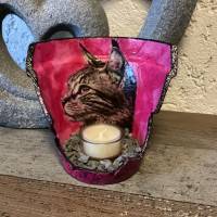 Windlicht-/Teelichthalter  ping - stolze Katze Bild 1