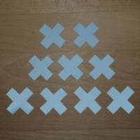 9 reflektierende Kreuze zum Aufbügeln, 2 Größen, Reflektor Aufbügler, mini, Handarbeit Bild 1