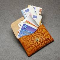 Karten Etui Geldbörse Echtes Leder Cards and Cash Wattle Light by Vickys World - Card Wallet Bag Bild 2