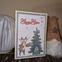 Weihnachtsgrußkarte / Rentier Glitzerkarten / Festliche Tannenbaumkarten / Sugar Spice Weihnacht / Weihnachtskarten Bild 2