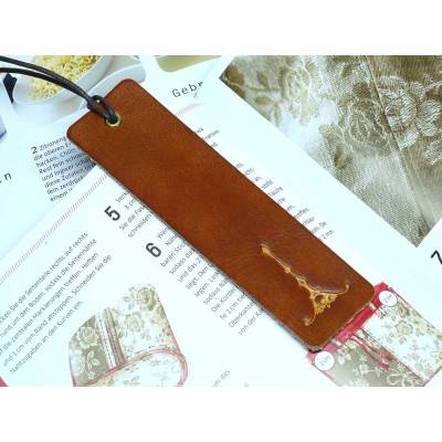 Leder Lesezeichen aus Rindleder - OX Lion Art Nouveau Tassilos Szepter by Vickys World