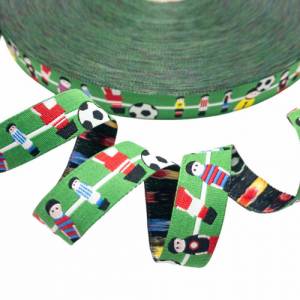 Webband Fußball - 1m - 1,80 Eur/m - grün - Kicker - Tischkicker - Kickerfiguren - 15 mm Bild 1