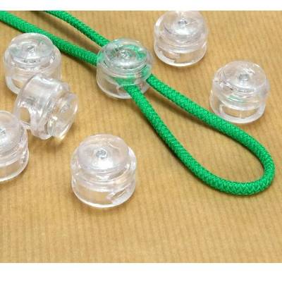 10 Kordelstopper transparent 4mm Öffnung, großer runder Kordelstopper DIY Nähzubehör