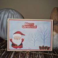 Weihnachtskarte / Weihnachtsmann / Merry Christmas / Fest der Freude / Weihnachtskarte mit Santa / Weihnachtskarte mit S Bild 1