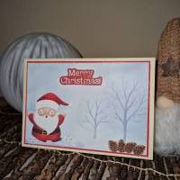Weihnachtskarte / Weihnachtsmann / Merry Christmas / Fest der Freude / Weihnachtskarte mit Santa / Weihnachtskarte mit S Bild 3