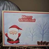Weihnachtskarte / Weihnachtsmann / Merry Christmas / Fest der Freude / Weihnachtskarte mit Santa / Weihnachtskarte mit S Bild 4
