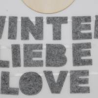 Buchstaben Girlande Winter Liebe Love grau klein / Namenskette / Wanddeko / Türdeko Bild 10