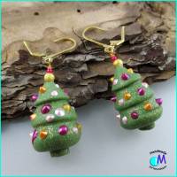 Witzige geschmückte Weihnachtsbäume als Ohrhänger ART6810 Bild 4