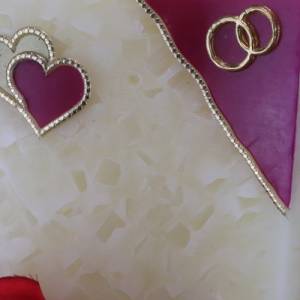 Hochzeitskerze Doppelwelle in elfenbein mit zwei Dochten, Traukerze, Trauung, personalisiertes Hochzeitsgeschenk Bild 7