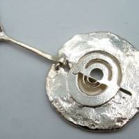 Kult 70ger Jahre Space Age Silber Collier - Designerstück aus Pforzheim Bild 4