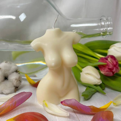 Curvy Body Woman Candle | Torso Körper Frau mit Kurven Kerze | Sojawachs | Stumpenkerze | Handmade, Geschenk