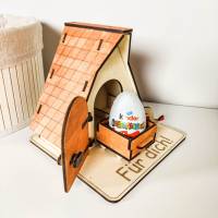 Überraschungs-Ei Geschenkverpackung mit Wunschgravur | Süße Geschenkidee für Kinder | Geschenke aus Holz Bild 7