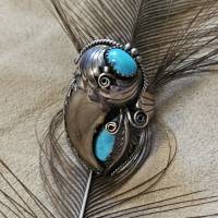 Navajo -Ring, Sterling Silber mit wunderschöner Kralle und Türkis Bild 3