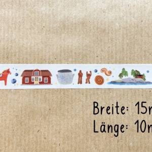 Washi Tape | Schweden | 10 m | Aufkleber | Bulletjournal | Journal Sticker | Watercolor | Pipi Bild 2